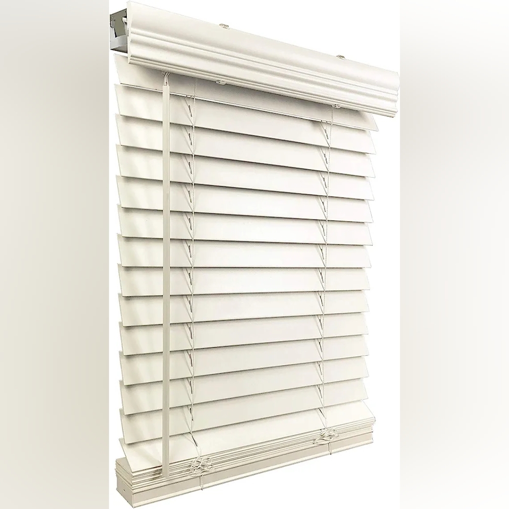 NEW IN BOXES WHITE FAUX WOOD BLIND CORDLESS 28.375 X 36